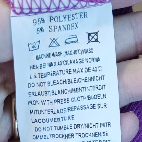 #90 3/$18 - NWOT Zeagoo Purple Short Sleeve Top Size M - Picture 4 of 5